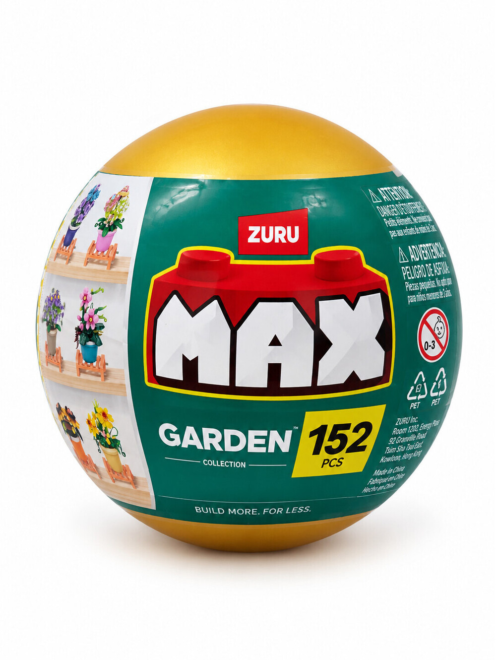 ZURU MAX Garden Collection Yellow Cosmos 152 Pc Building Set Sealed Capsule New